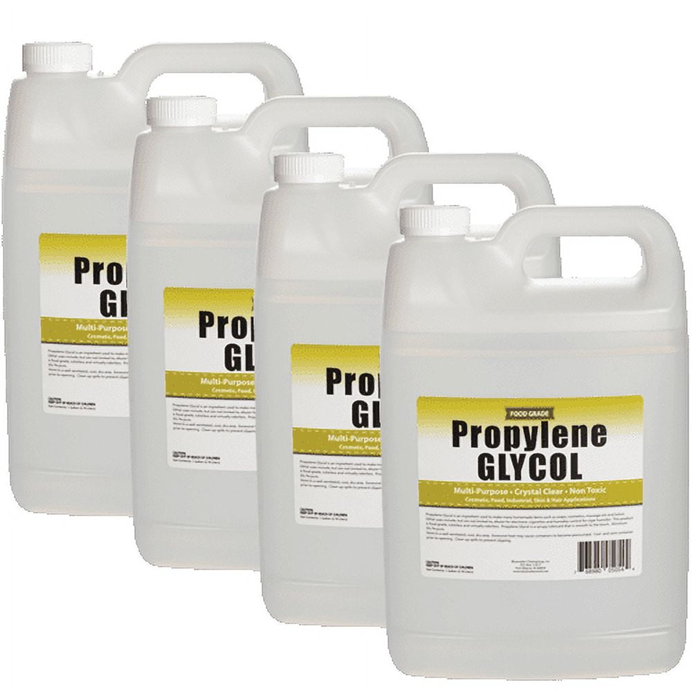 Propylene Glycol - USP Certified Food Grade - Highest Purity, Humectant, Fog Machine, Humidor & Antifreeze Solution, DIY, Kosher-  4 Gallon Value Pack