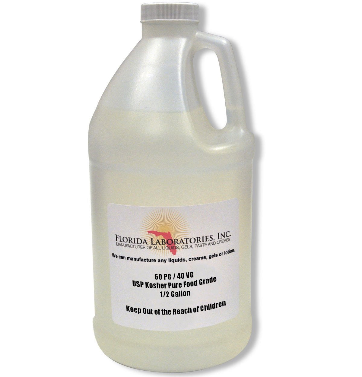 Propylene Glycol & Vegetable Glycerin, 60% PG 40% VG, Half Gallon, Food Grade