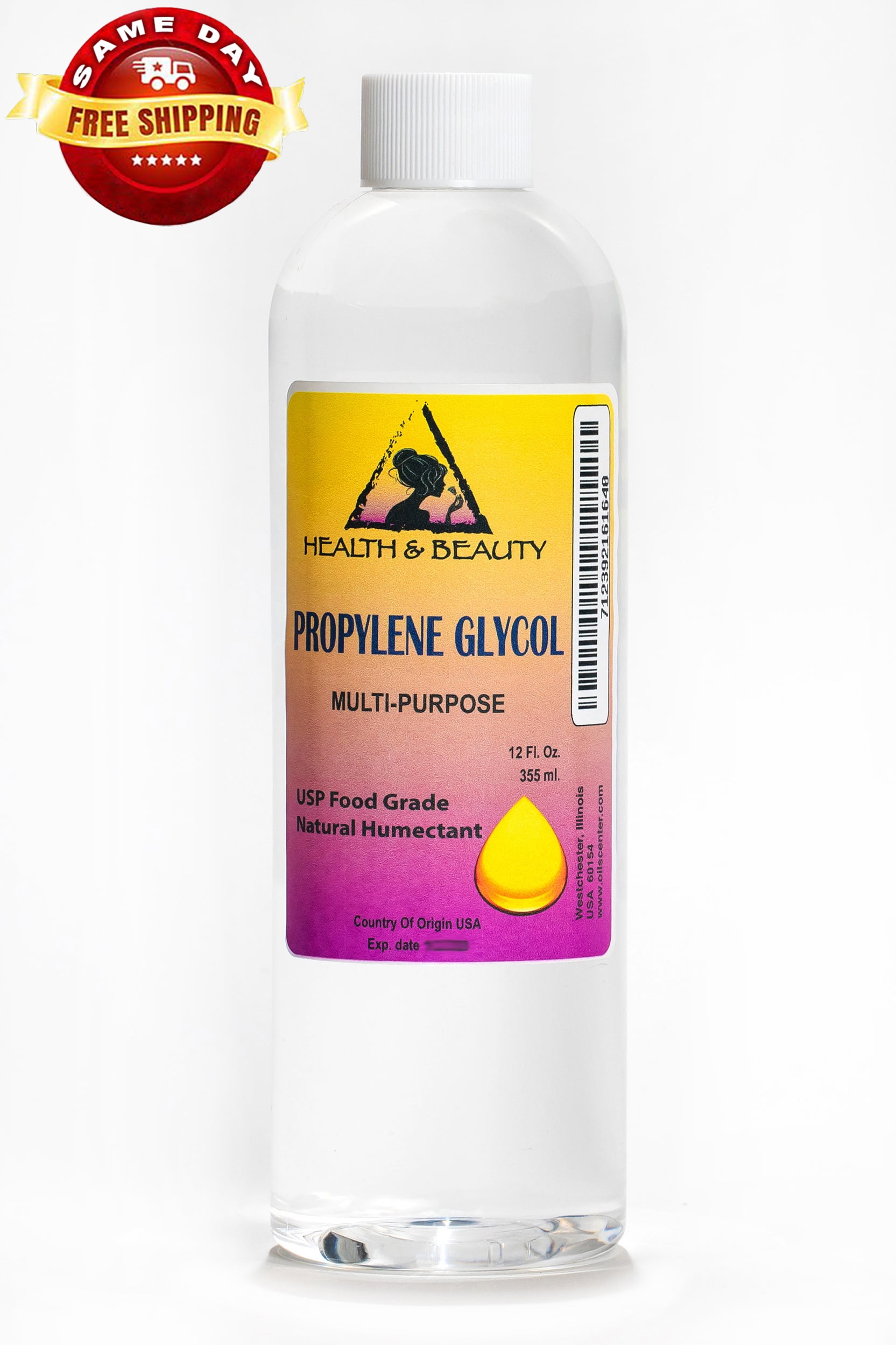 Propylene glycol personal care & medical grade diy non gmo premium natural pure 12 oz
