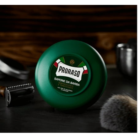 Proraso Eucalyptus & Menthol Shaving Soap in a Bowl Green 5.2 Oz