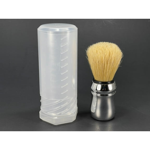 Proraso Professional Shaving Brush made by Omega with transparent plastic storage case box tube for travel