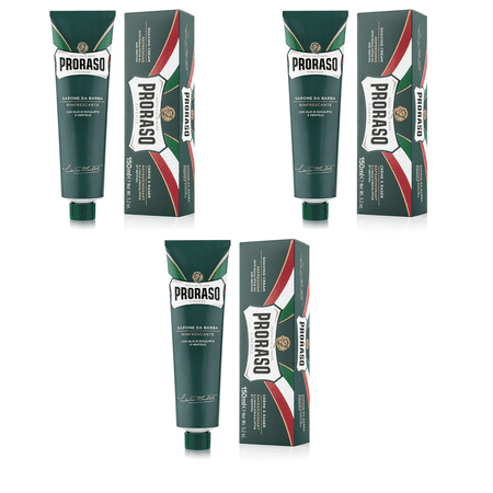 Proraso Shaving Cream, Refreshing and Toning, 5.2 oz (3 Pack)