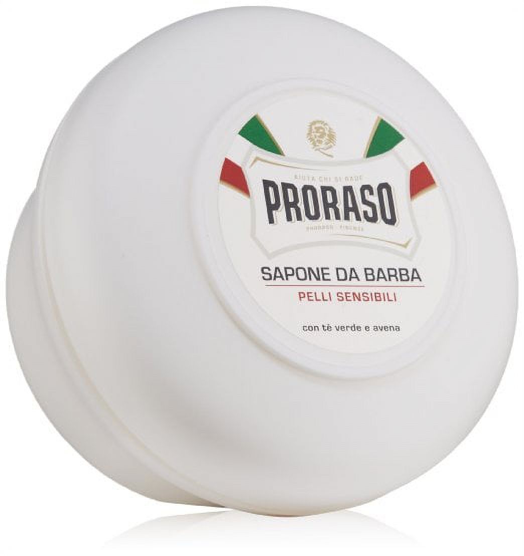 Proraso Shaving Soap in a Bowl for Sensitive Skin, Shaving Cream for