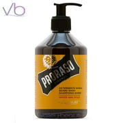 Proraso Single Blade Wood and Spice Beard Wash | Gentle Facial Hair Italian Cleanser, 500ml