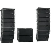 Proreck Venue Set 10000W Powered PA Speaker System Combo Set , Black