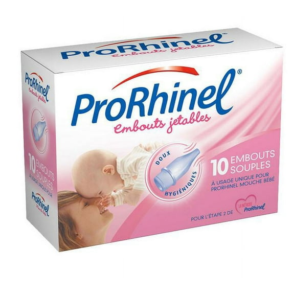 Prorhinel Disposable Manual Baby Fly Tips x 10 Soft Tips for Stuffy Nose and Nasal Discharge, Soft Hygienic, Made in France