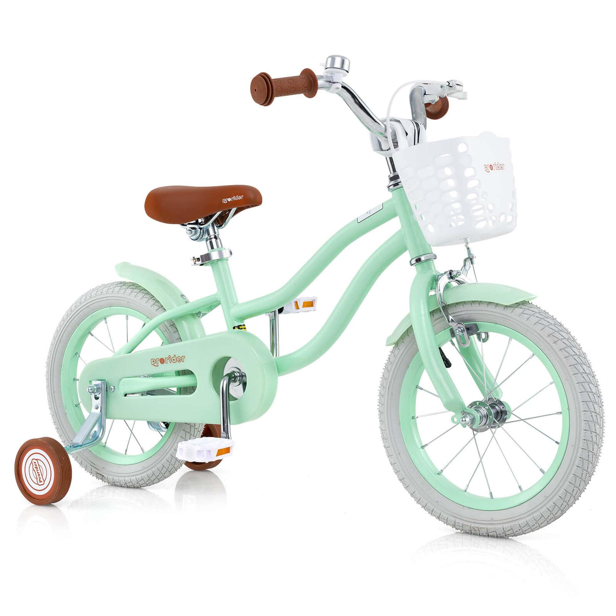 Bike with training wheels and basket sale