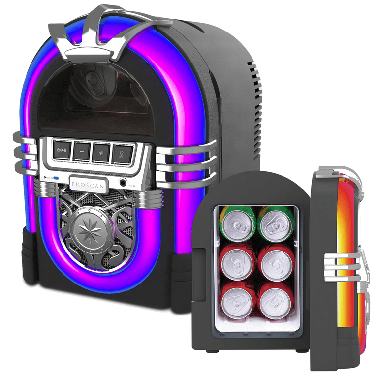 Proscan 6-Can/4-Liter Jukebox Mini Fridge with Bluetooth Speaker