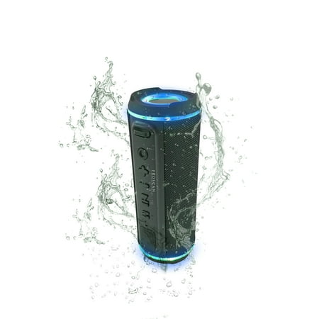 Proscan Elite, Light up 360 Degree Sound Waterproof IPX4 Bluetooth Speaker, Dual External Passive Radiators , Black, PESP1708