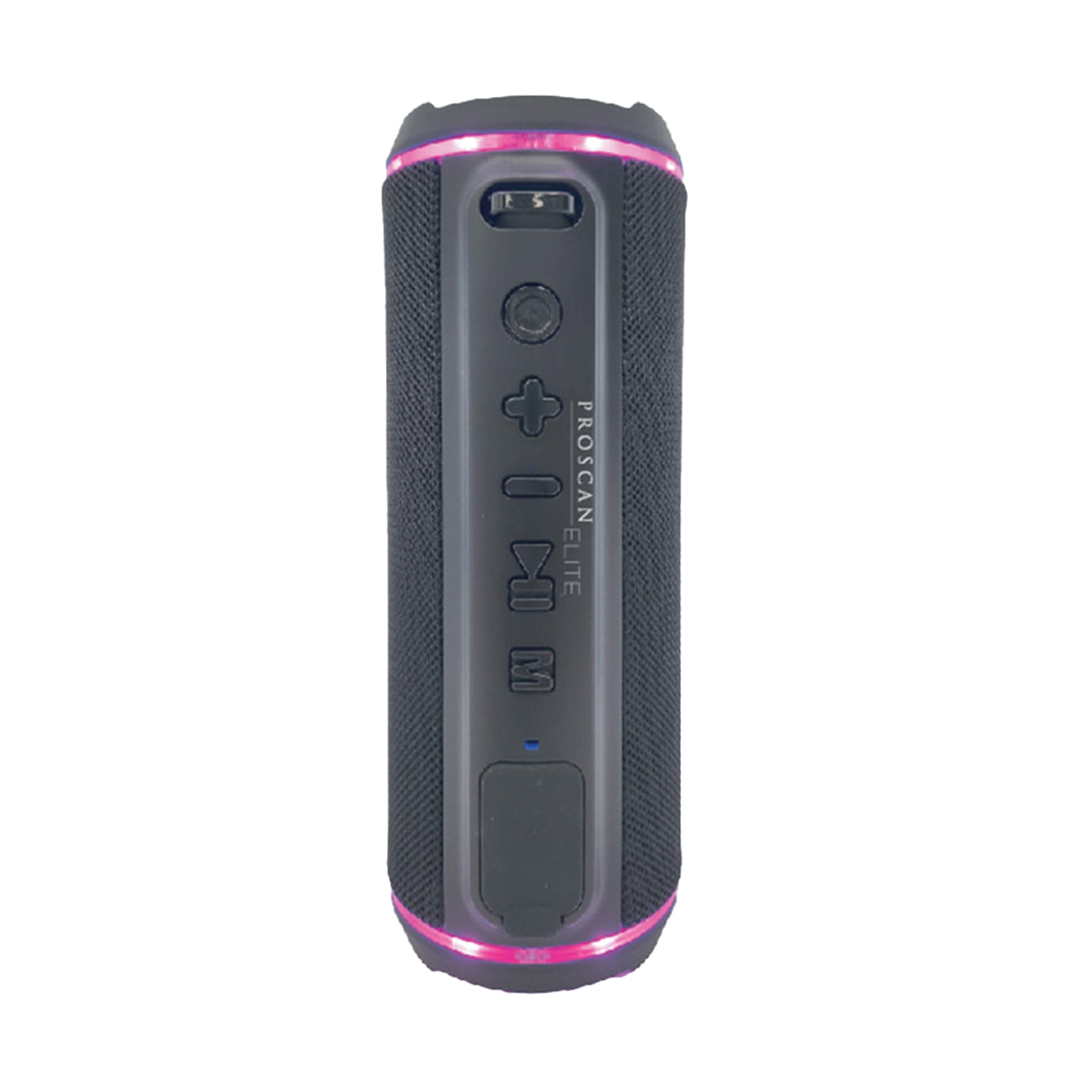 Proscan Elite Portable Light-up Waterproof Bluetooth Speaker with 360° Sound and FM Radio, Black