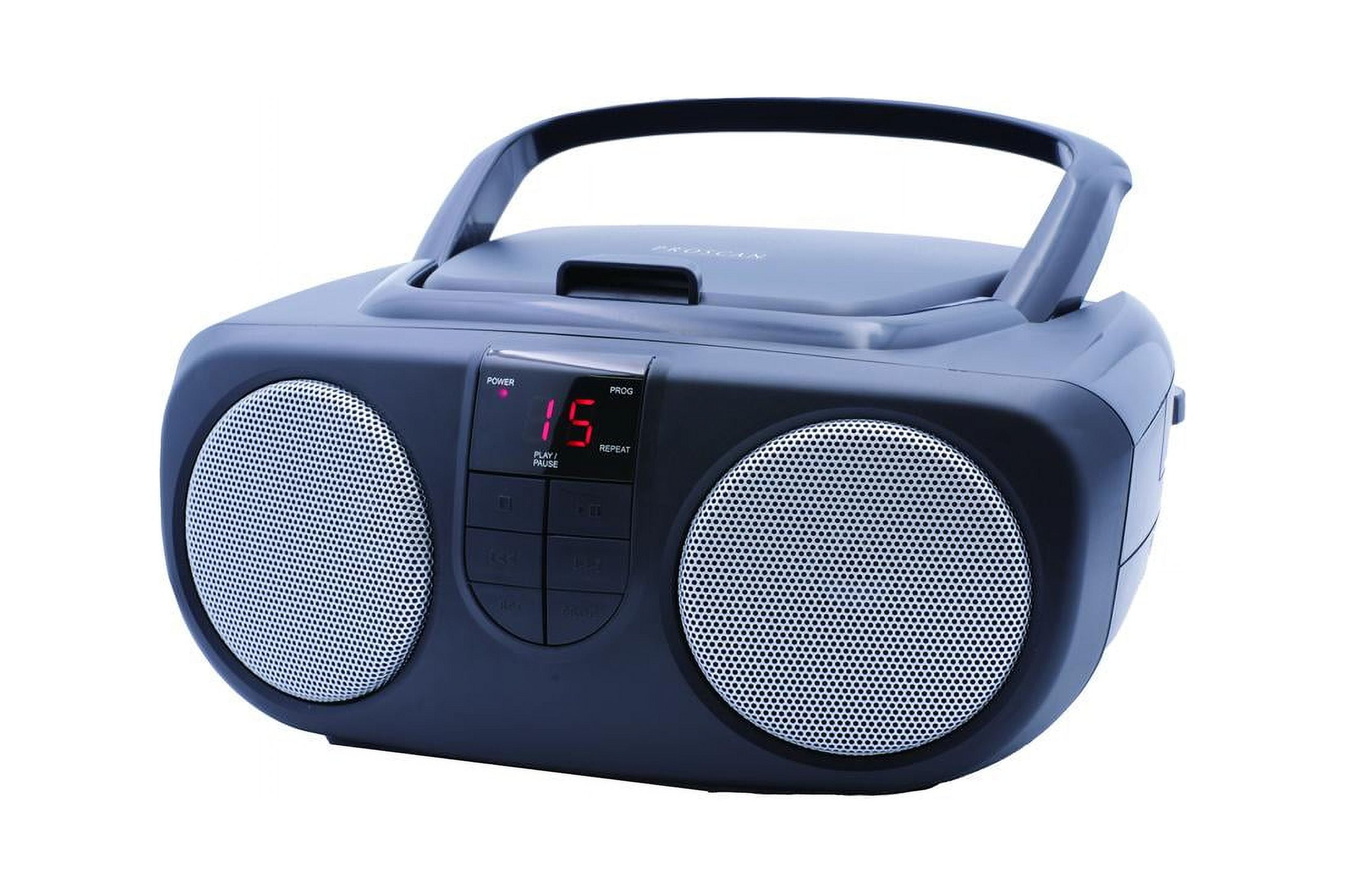 Proscan PRCD243M CD Radio Boombox with Accessories, Black - Walmart.com