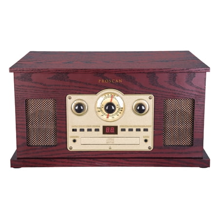 Proscan PRCD838BT NOSTAL Nostalgia 5-in-1 Turntable/CD/Radio/Cassette Player with Auxiliary InputGIA BLUETOOTH 6 IN 1 TURNTABLE RADIO