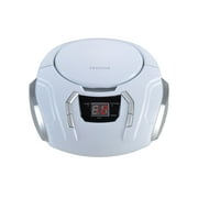 Proscan Portable CD Radio Boombox, White, PRCD261