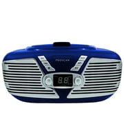 Proscan Retro-Style Portable CD Radio BoomBox, Blue, PRCD211