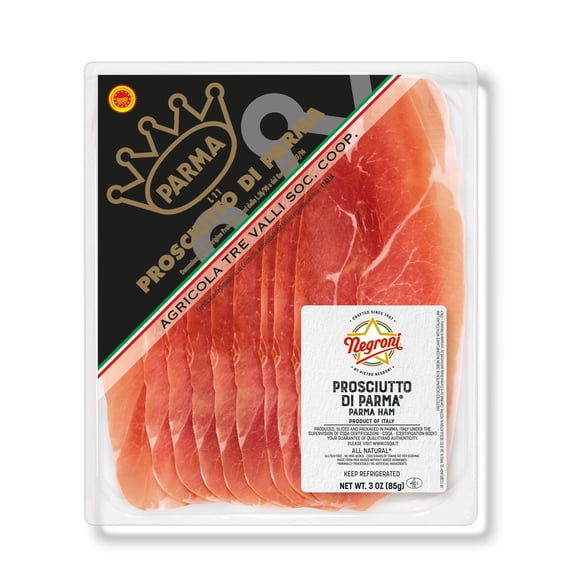 Prosciutto Di Parma, Imported Italian Deli Meat, 3 oz, Finely Sliced