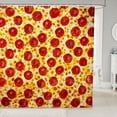 thumbnail image 1 of Prosciutto Pizza Bath Curtain Pizza Shower Curtain Realistic Pizza Bathroom Shower Curtain Set Kids Toddler 3D Food Themed Kids Bathroom Accessories 72"x72", 1 of 6