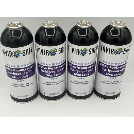 R134a Replacement Refrigerant with Stop leak, 4 cans