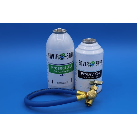 Enviro-Safe R22 Proseal XL4 & Prodry XL4 Kit with Hose – A/C Leak Sealer & Moisture Remover for 1.5–5 Ton Systems
