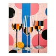 thumbnail image 1 of Prosecco Party Colourful Pink Blue Gender Reveal Baby Shower Geometric Painting Extra Large XL Wall Art Poster Print, 1 of 5