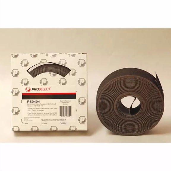Proselect 1.5 In. X 25 Yd. Water Resistant Brown Sand Cloth 120 Grit Emery Cloth