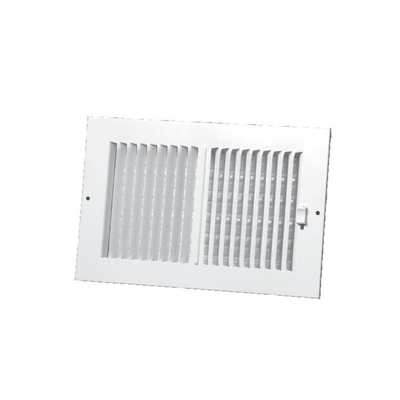Proselect PS2W3W12P 12 X 4 In. Residential Ceiling & Sidewall Register In White 2-Way