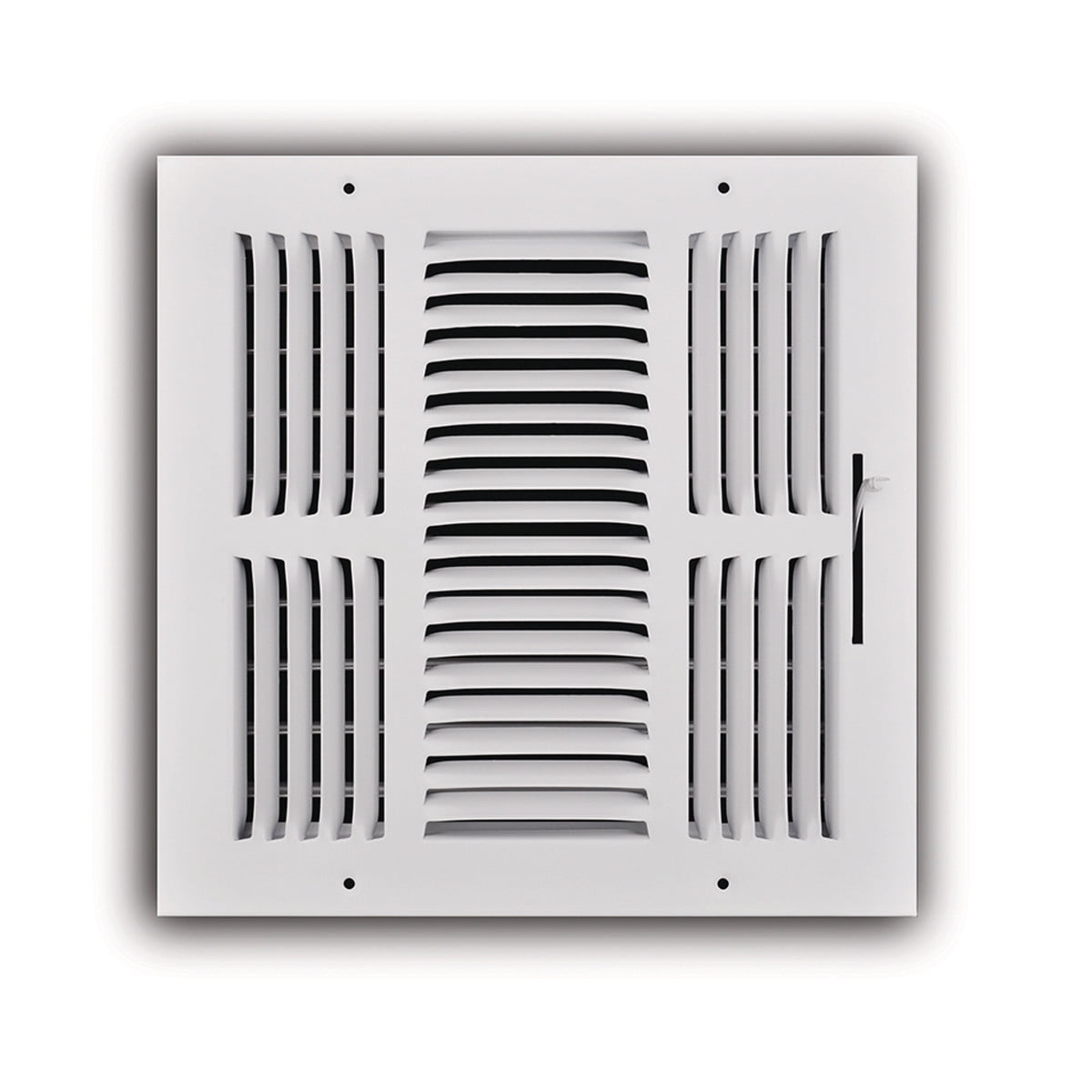 Proselect PS3WW12U100 12 X 6 In. Residential Ceiling & Sidewall Register White 3-Way Steel