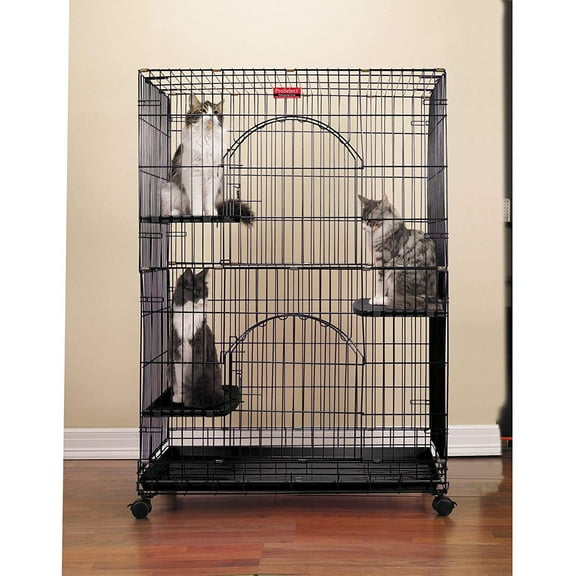 Proselect PS Foldable Cat Cage 35.5Lx24Wx48 Blk