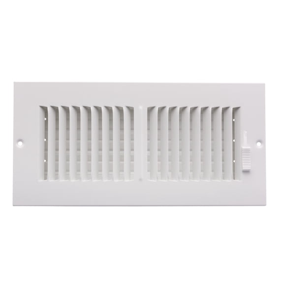Proselect PS2WW12U 12 X 6 In. Residential Ceiling & Sidewall Register In White 2-Way Steel