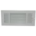 thumbnail image 1 of Proselect PS3W3W12U 12 X 6 In. Residential Ceiling & Sidewall Register In White 3-Way, 1 of 1