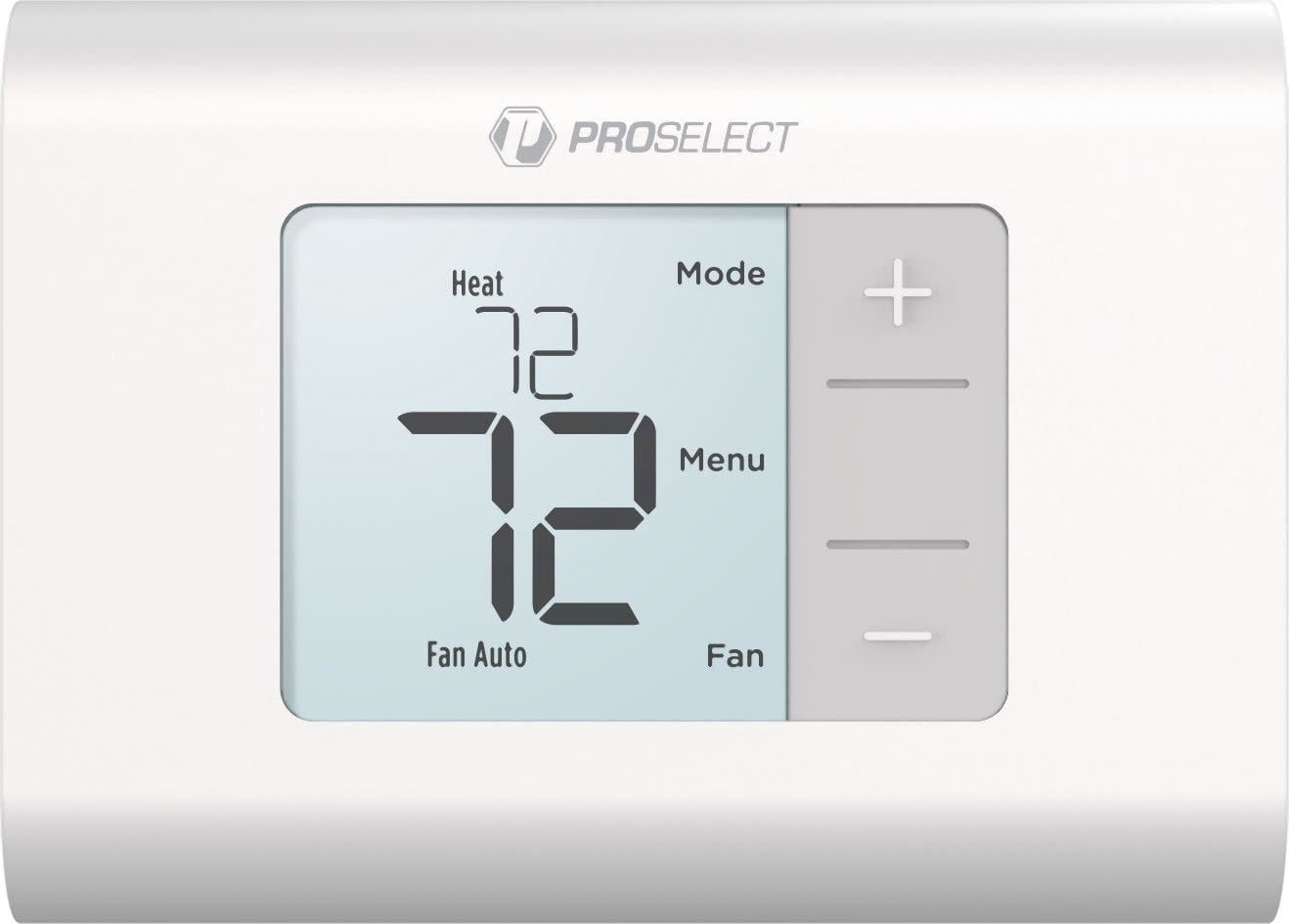 White Digital Non-Programmable Heat Pump Thermostat