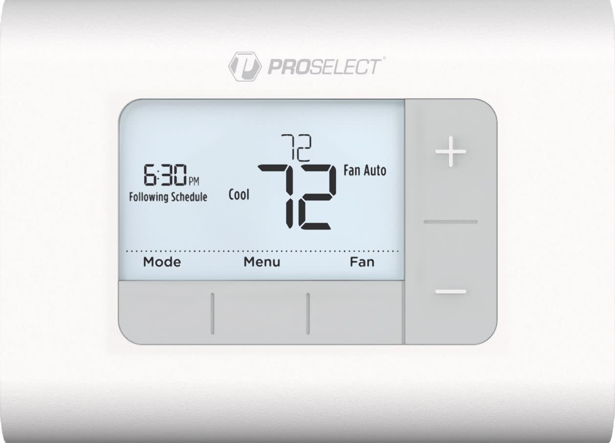 White Digital Programmable Thermostat with Alkaline Battery