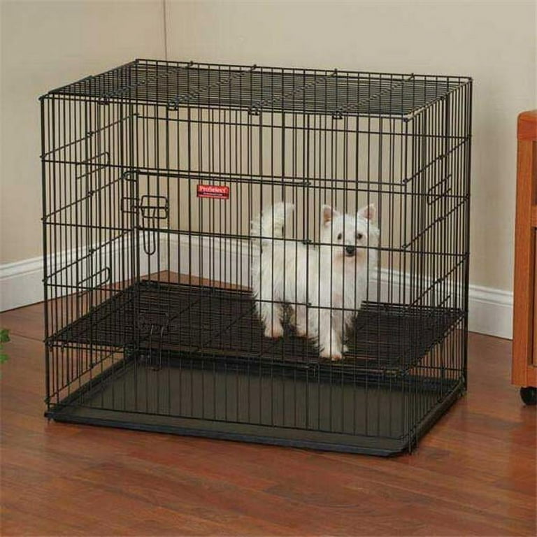 Proselect ZW064 30 17 Puppy Playpen with Plastic Pan Med Black S