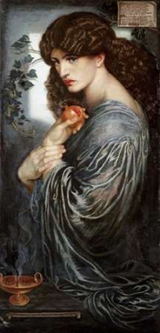 Proserpine Canvas Art - Dante Gabriel Rossetti (10 x 20)