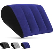 Portable Wedge Pillow Inflatable Cushion - Body Positioners Lightweight Wedge Pillow for Sleeping, Leg Elevation, Use in Bed, Travel, Camping, Fast Inflating Deflation Blue