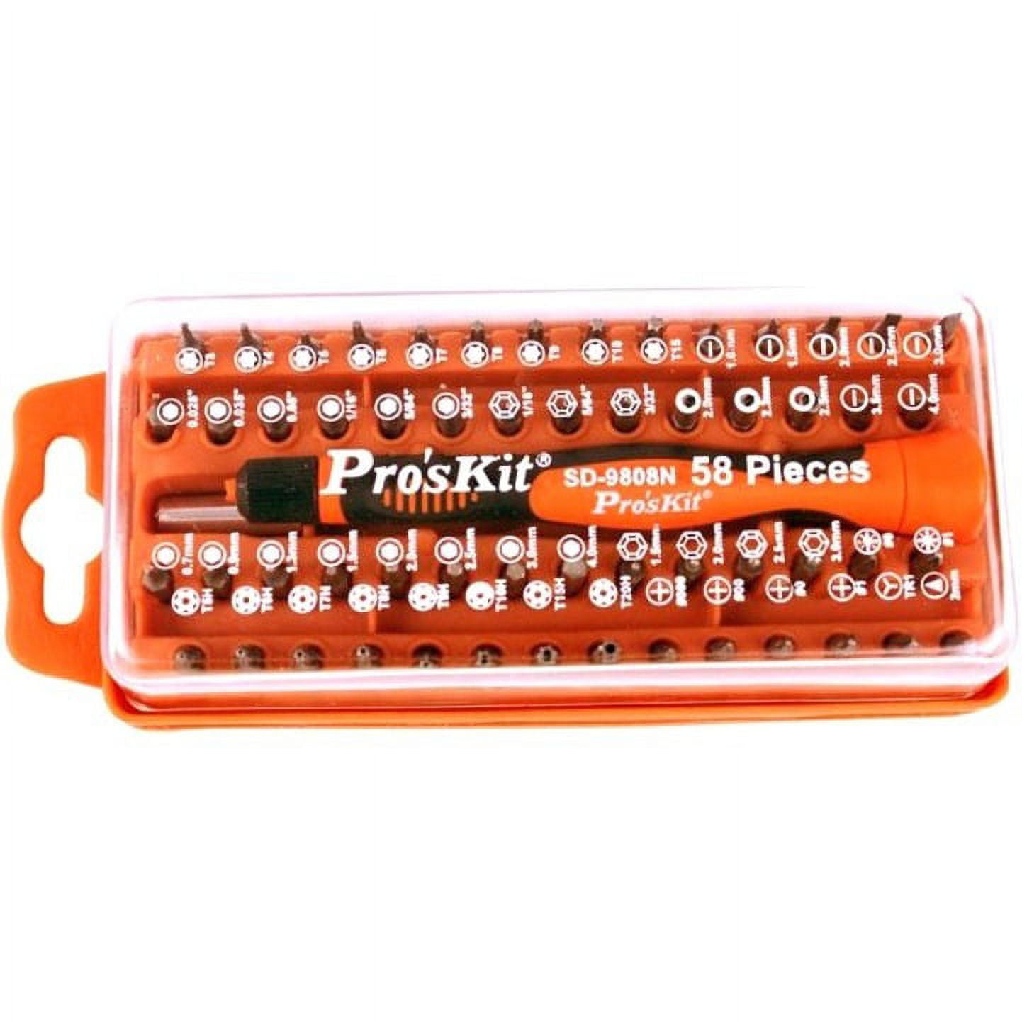 Proskit 58 Piece Precision Electronic Screwdriver Bit Set