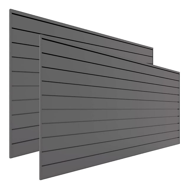 Proslat Garage Storage PVC Slatwall Panels 2 Packs of 8 ft. x 4 ft