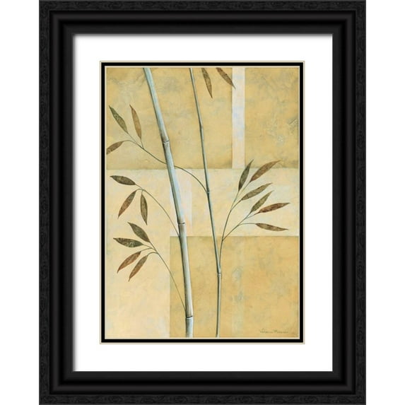 Prosnov, Valerie 11x14 Black Ornate Wood Framed with Double Matting Museum Art Print Titled - Bamboo II