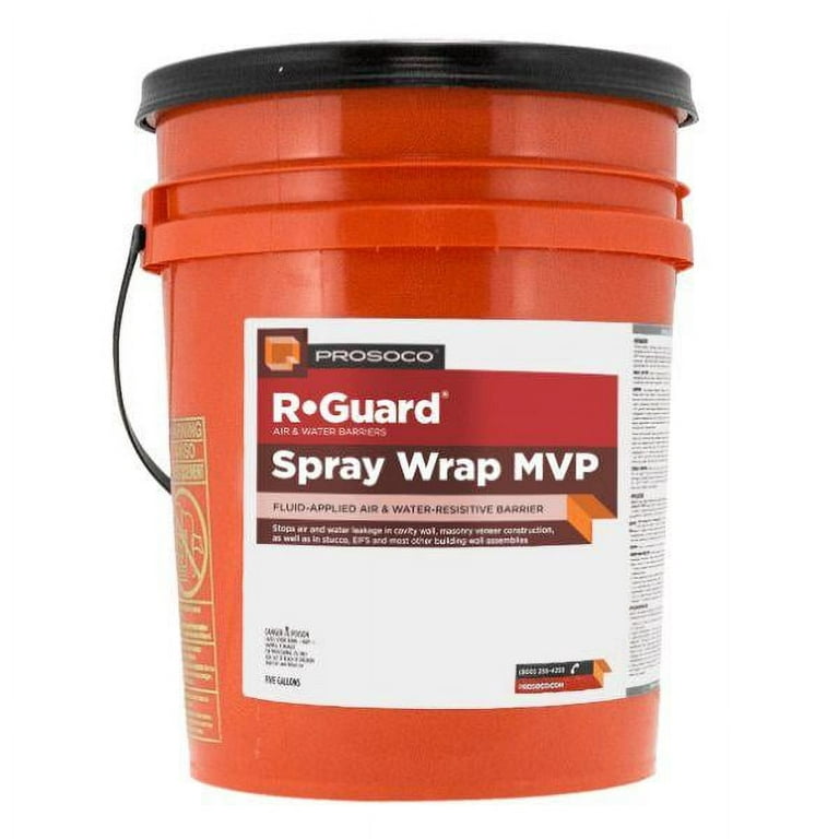 Prosoco R-Guard Spray Wrap MVP Fluid Applied Air and Water-Resistive Barrier  