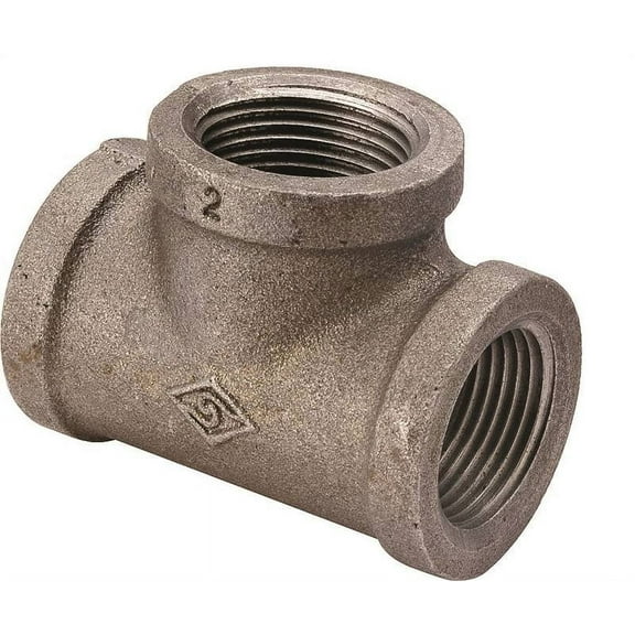 WORLDWIDE SOURCING 11A-1B Pipe Tee, 1 in, Threaded, Malleable Iron