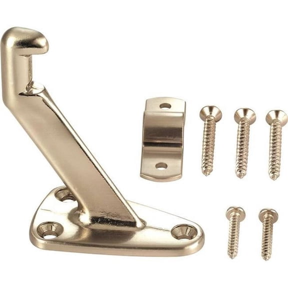 Prosource 23257SNB3L-PS Heavy-Duty Handrail Bracket, Zinc, Satin Nickel