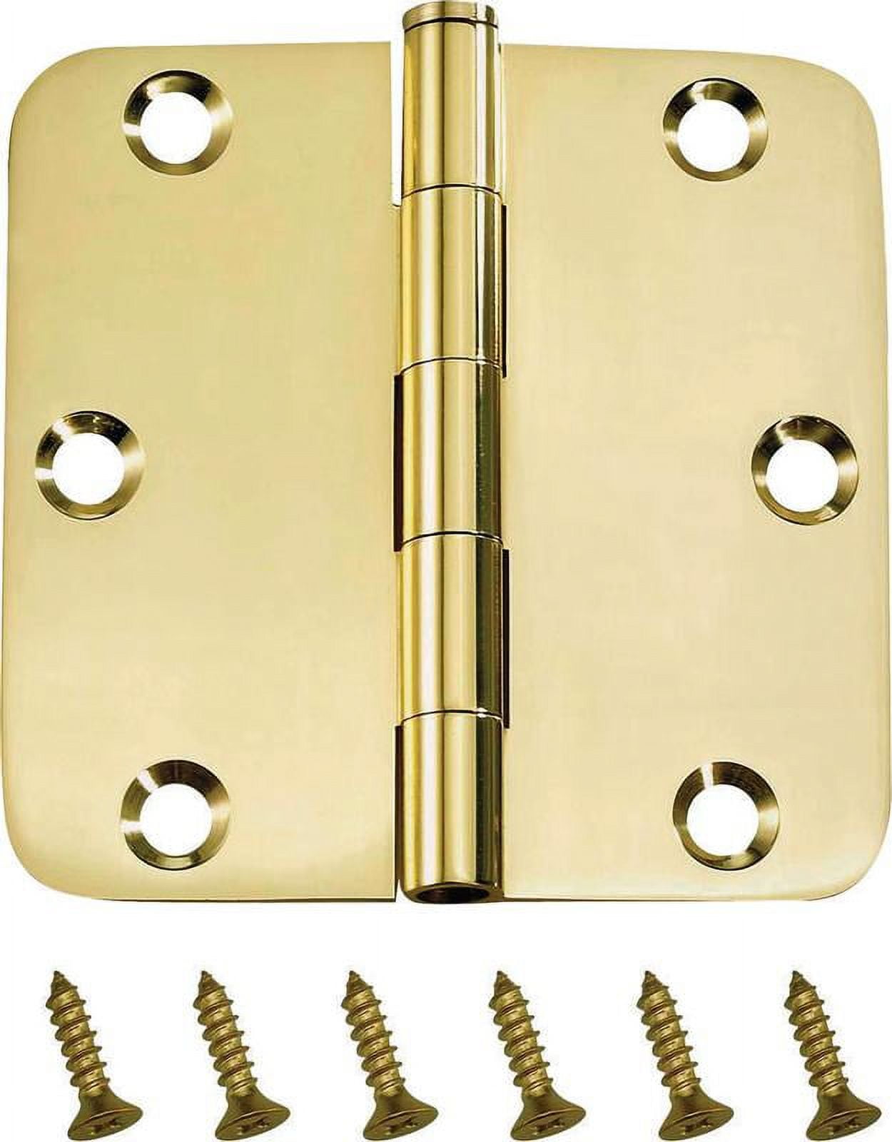 Prosource 2667061 3.5 x 3.5 in. Door Hinge Leaf Steel Bright Brass