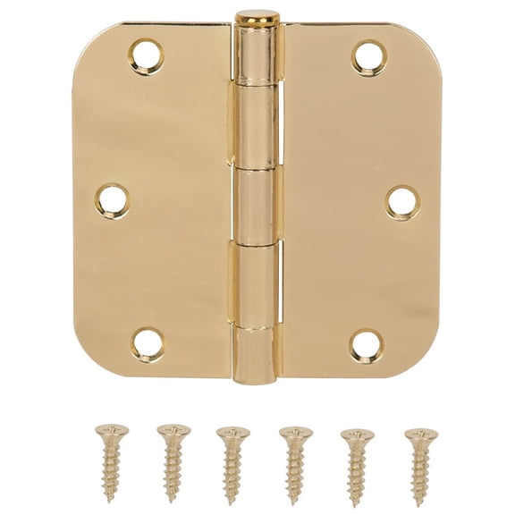 Prosource 2667418 3.5 x 3.5 in. Door Hinge Thick Leaf Steel - Bright Brass