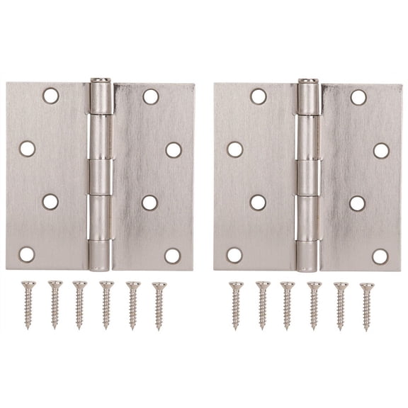 Prosource 2788073 4 x 4 in. Door Hinge Thick Leaf Steel - Satin Nickel