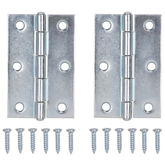 Prosource LR-051-PS Narrow Riveted Cabinet Hinge, 3" x 2", Zinc Plated, 2/Pack