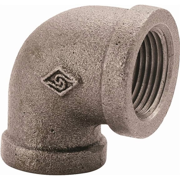 Prosource 2A-1/4B Pipe Elbow, 1/4 in, FIP, 90 deg Angle, Malleable Iron, SCH 40 Schedule, 300 psi Pressure