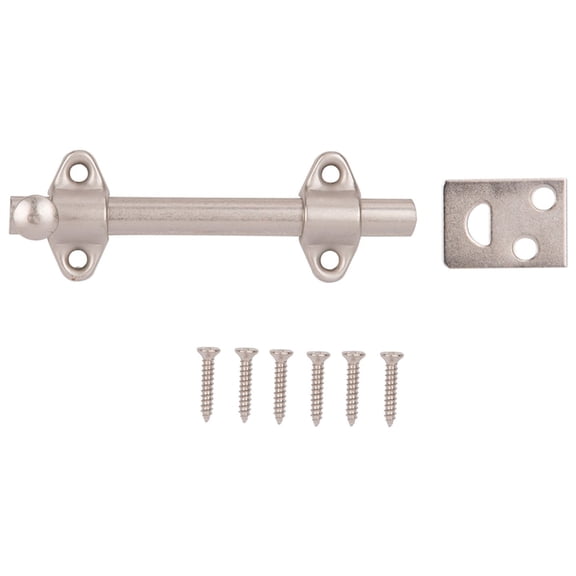 Prosource 4896270 4 in. Surface Bolt Steel, Satin Chrome Plated