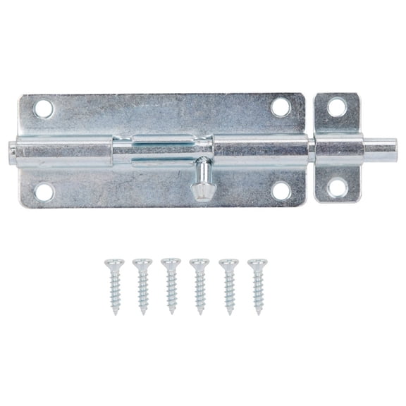 Prosource 5043831 5 in. Rust-Resistant Barrel Bolt Steel, Zinc Plated