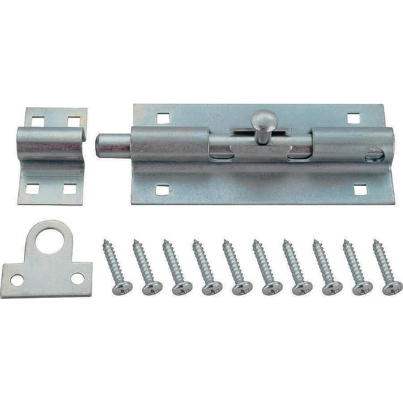 Prosource 5145149 6 in. Heavy Duty Barrel Bolt lock Steel, Galvanized