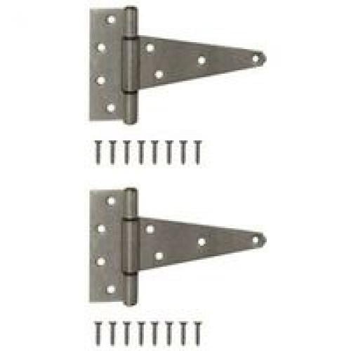 Prosource 688507 6 in. Heavy Duty T-Hinge Fixed Pin Galvanized