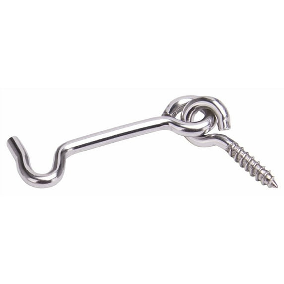 ProSource Gate Hook and Eye, 1/8 in Dia Wire, 2 in L, Stainless Steel
